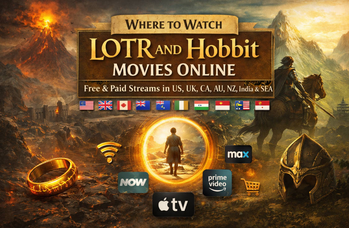 Where to Watch LOTR and Hobbit Movies Online (2026): Free & Paid Streams in US, UK, CA, AU, NZ, India & SEA