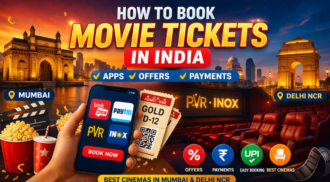 How to Book Movie Tickets in India (2026): Apps, Offers, Payments & Best Cinemas in Mumbai & Delhi NCR