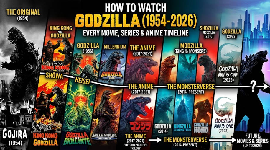 How to Watch Godzilla in Order (1954-2026): Every Movie, Series & Anime Timeline