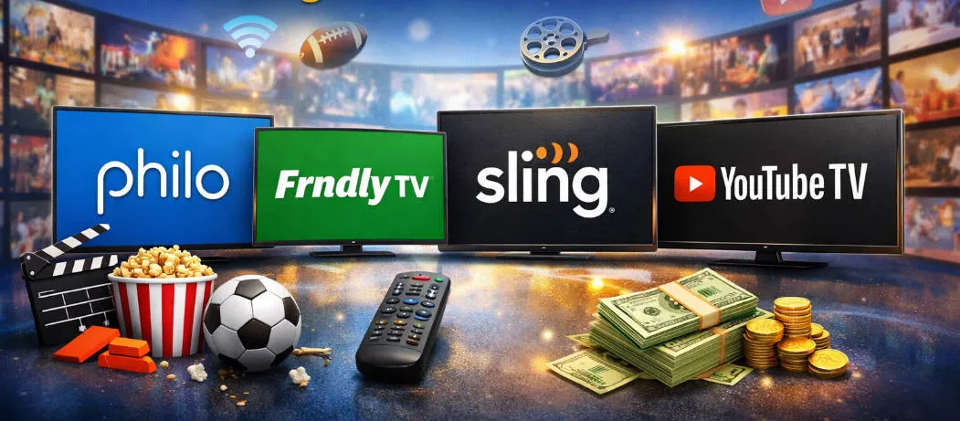 Philo vs. Frndly vs. Sling TV vs. YouTube TV: Which Budget Fits You? (2026 Guide)