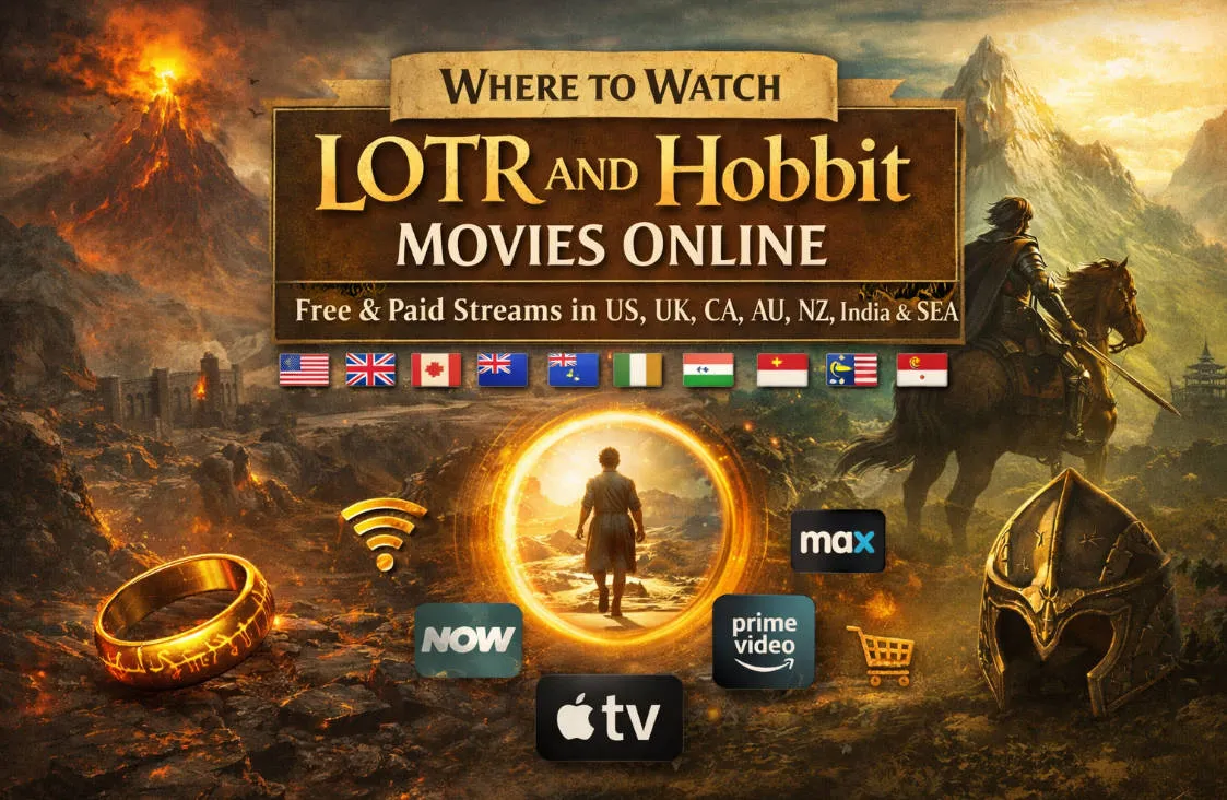 Where to Watch LOTR and Hobbit Movies Online (2026): Free & Paid Streams in US, UK, CA, AU, NZ, India & SEA