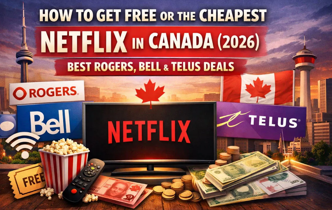 How to Get Free or the Cheapest Netflix in Canada (2026): Best Rogers, Bell ,TELUS & Koodo Deals