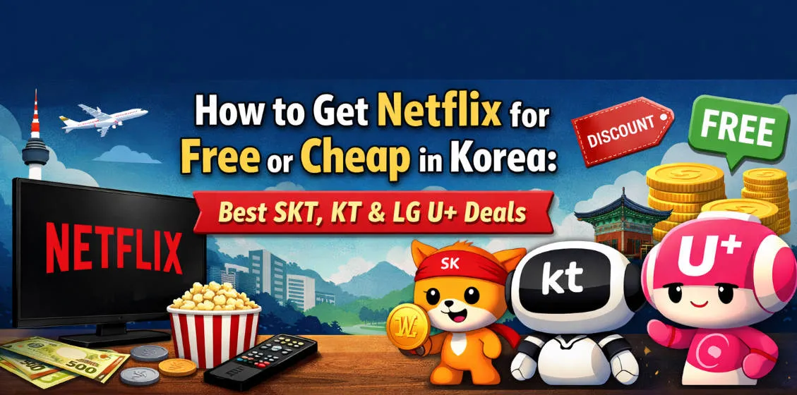 How to Get Netflix for Free or Cheap in Korea (2026): Best SKT, KT & LG U+ Deals