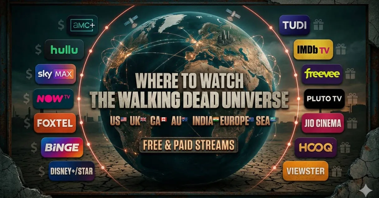 Where to Watch The Walking Dead Universe (2026): Free & Paid Streams in US, UK, CA, AU, India, Europe & SEA