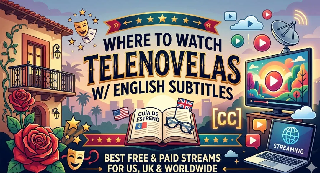 Where to Watch Telenovelas w/ English Subtitles (2026): Best Free & Paid Streams for US, UK & Worldwide