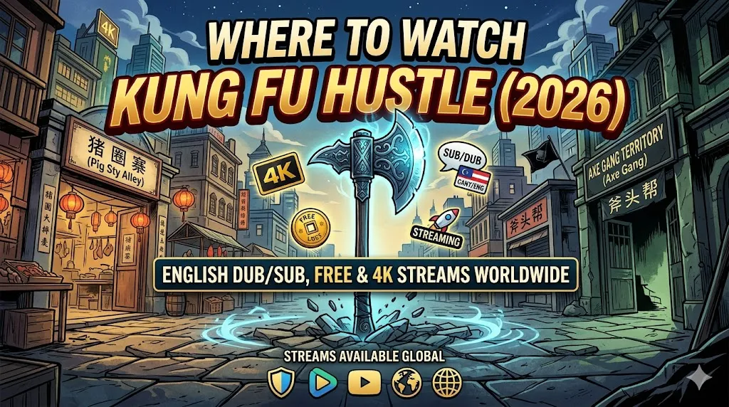 Where to Watch Kung Fu Hustle (2026): English Dub/Sub, FREE & 4K Streams Worldwide