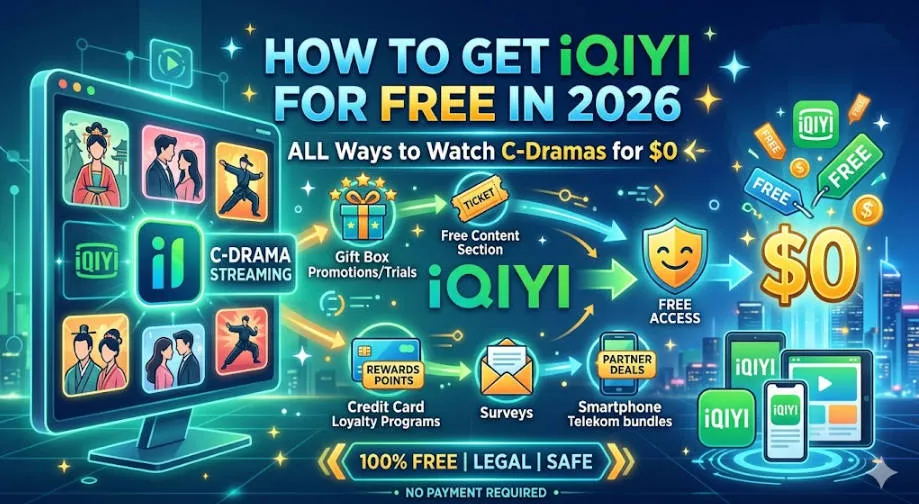 How to Get iQIYI for FREE in 2026: 6 Ways to Watch C-Dramas for $0